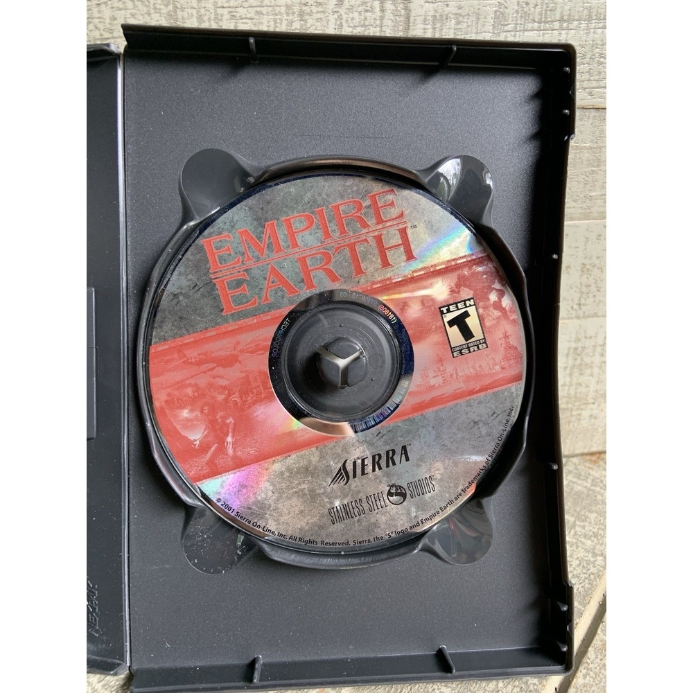 Empire Earth PC Game Sierra CD-ROM, Stainless Steel Studios, Vintage 2001 Y2K